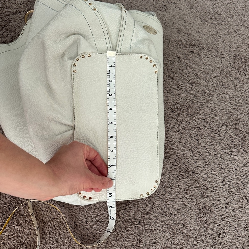 Celine White Bittersweet Large Pebbled Leather Hobo with Drawstring Vintage - Picture 15 of 16